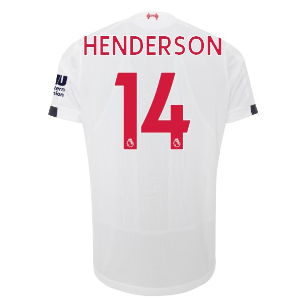 Camiseta Liverpool NO.14 Henderson Segunda 2019-2020 Blanco